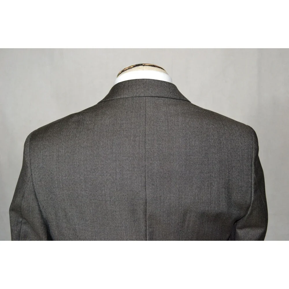 Banana‎ Republic 100% Wool Blazer Suit Jacket Grey Charcoal Men's Modern Fit 42R